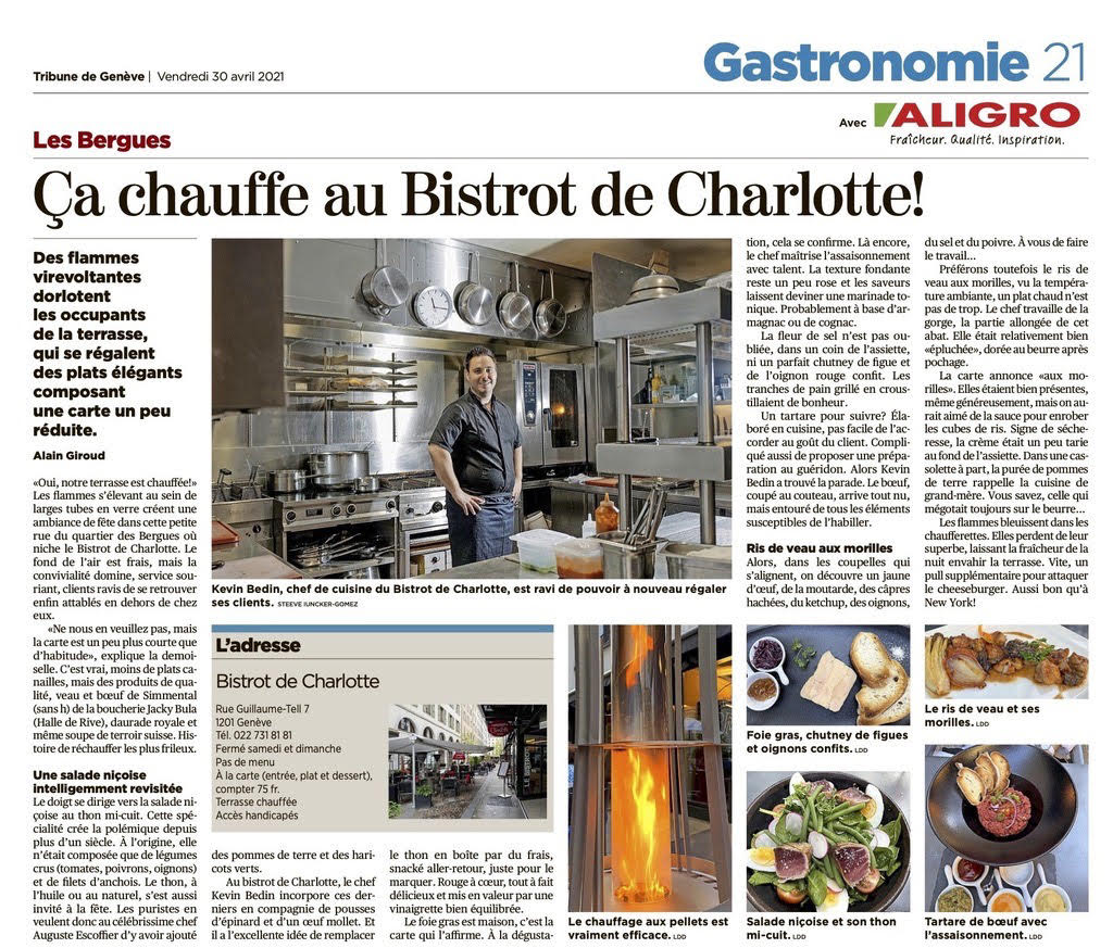 Un plaisir de participer à la réussite du Bistrot Charlotte